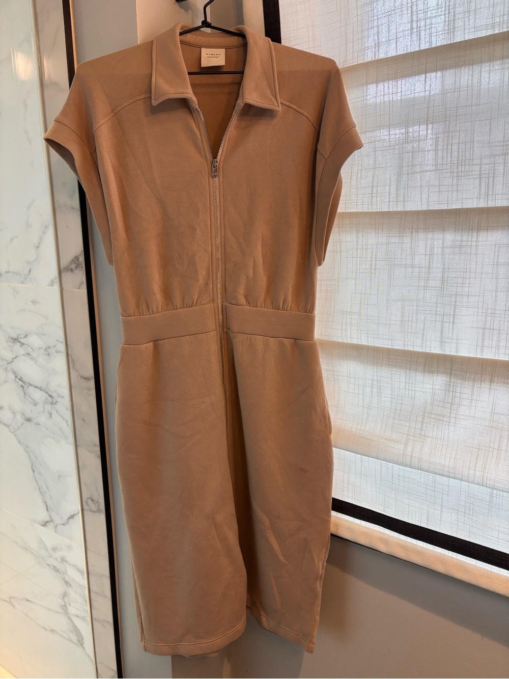 Varley Louisa Zip Through Double Soft Midi Dress - Picture 4 of 12